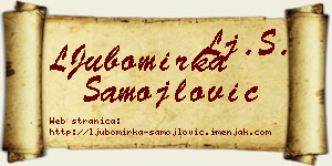 LJubomirka Samojlović vizit kartica
